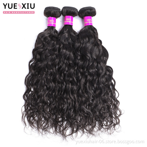100% Full Cuticle Aligned Virgin Remy Human Hair Extensions Mink Brazilian Hair 10A Grade Water Wave Hair Bundles 1 piece